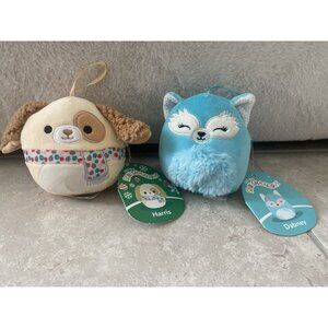 Dabney And Harris Squishmallow Christmas Holiday Ornaments 4in New With Tags